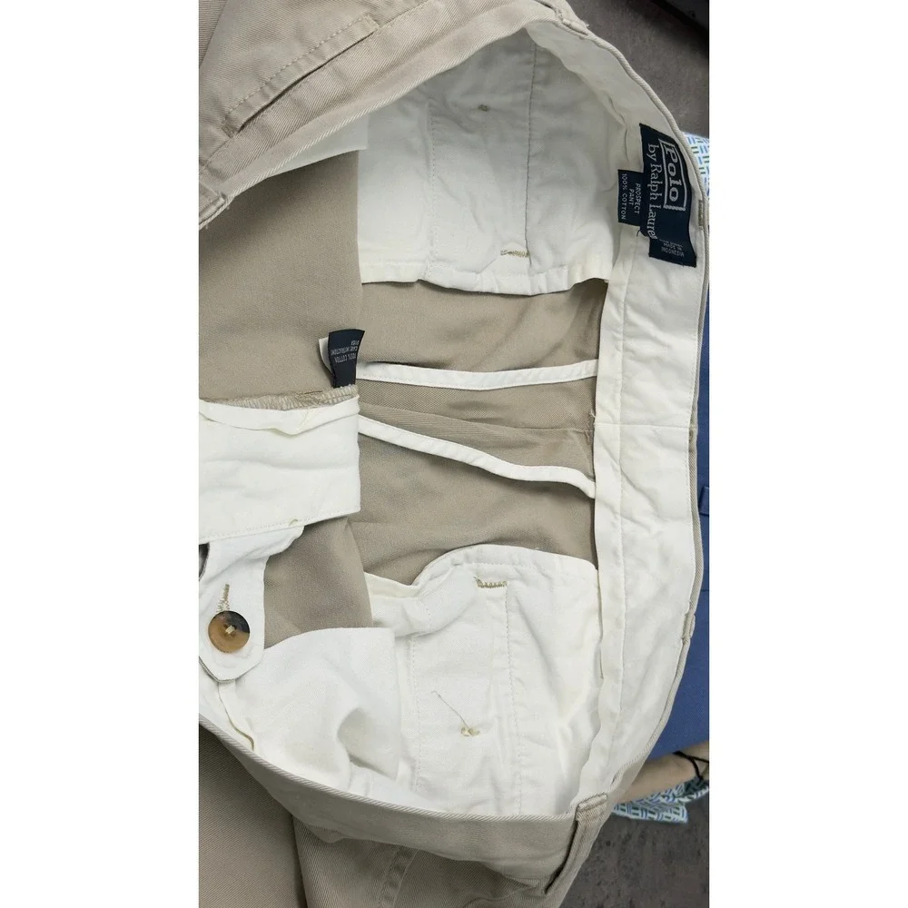 Polo Ralph Lauren Prospect Pant Mens 36X31 Khaki Tan Cotton Chino Straight Leg